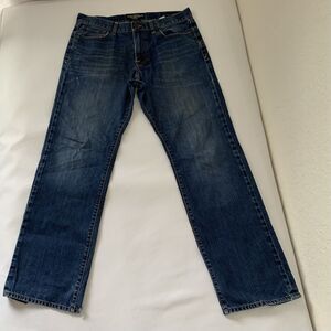 Lucky Brand 361 Vintage Straight Jean Men 34x34 Dark Wash Blue 100% Cotton 35x33